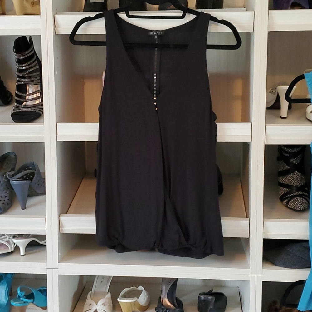 Black cross over sleeveless top